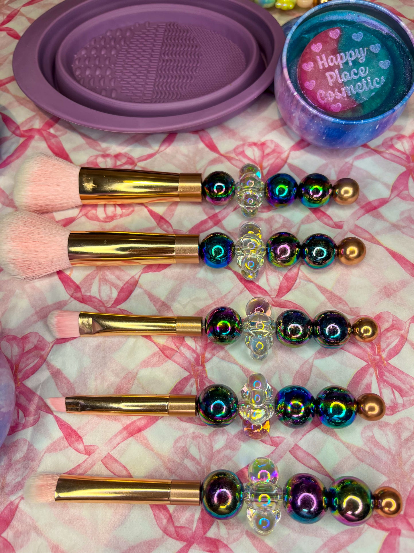 ‘Brush Up Babe’GRWM Makeup Brushes (Black Clouds)