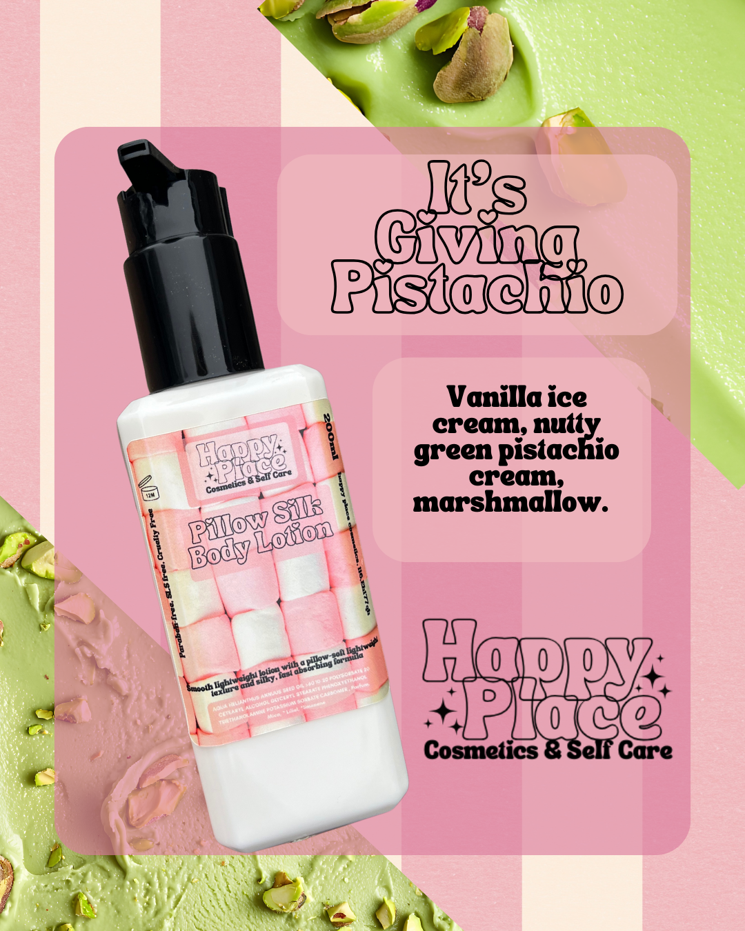 Pillow Silk Body Lotion - ‘it’s Giving Pisachio’
