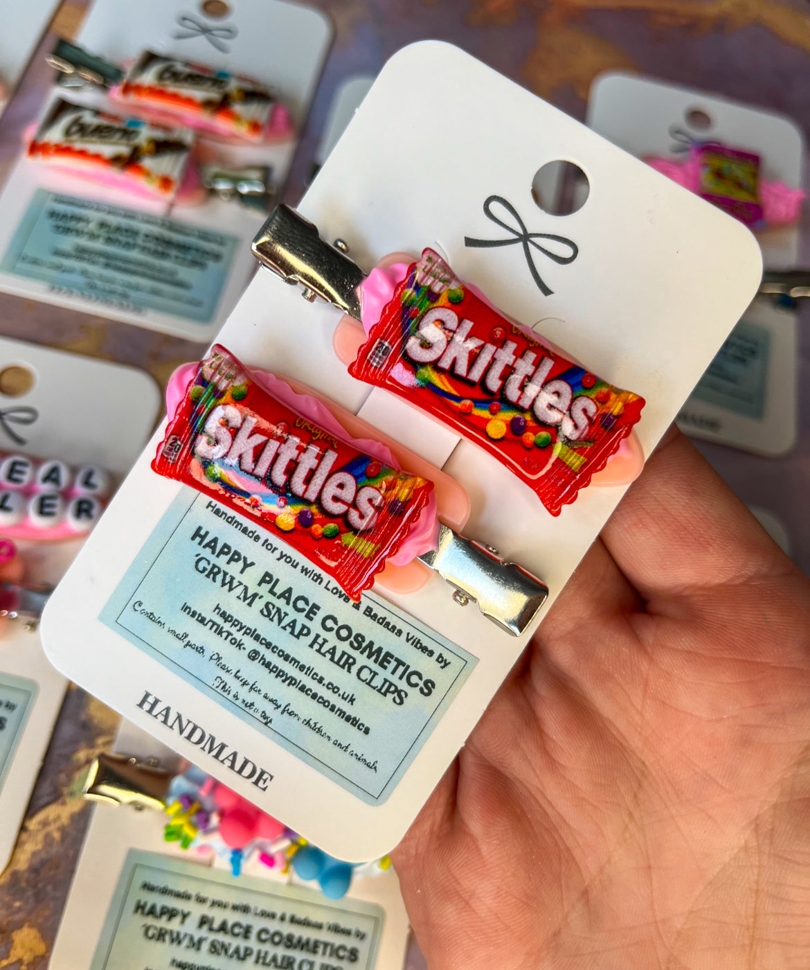 GRWM Handmade Hair Clips - Taste The Rainbow