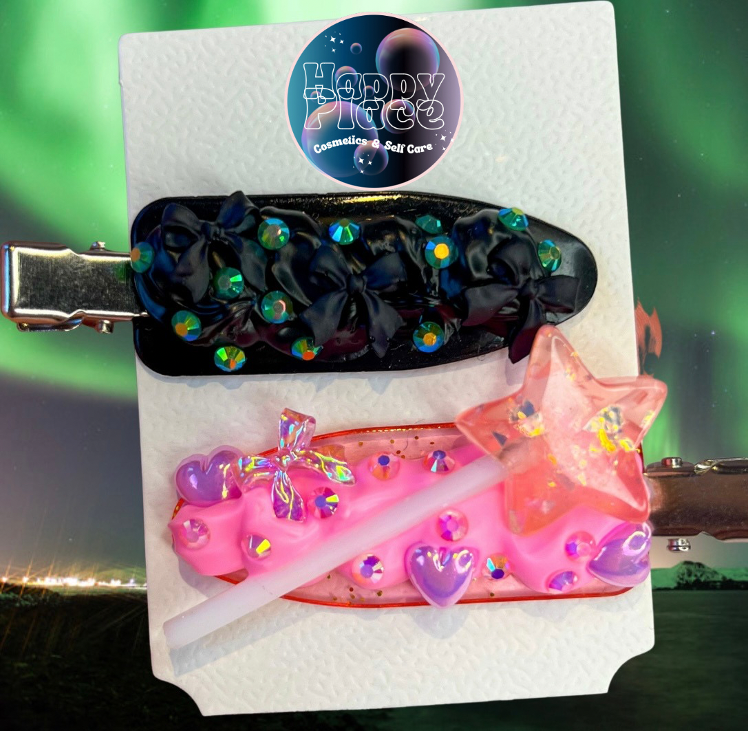 GRWM Compact & Clips Set ‘Pink goes good with Green’