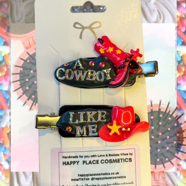 GRWM Handmade Hair Clips - A Cowboy Like Me (TS)