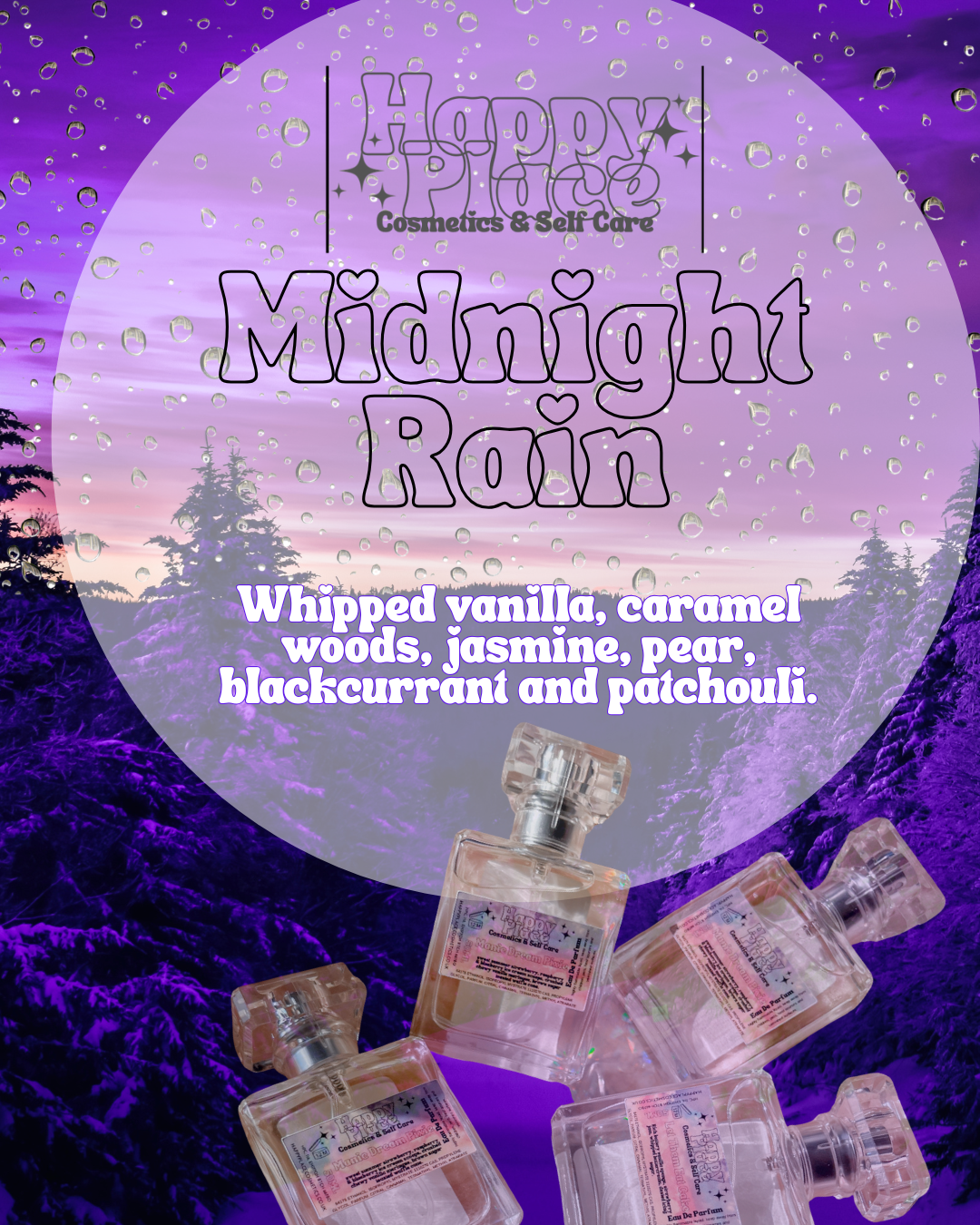 ‘Midnight Rain’ Happy Place Fragrance- Eau De Parfum