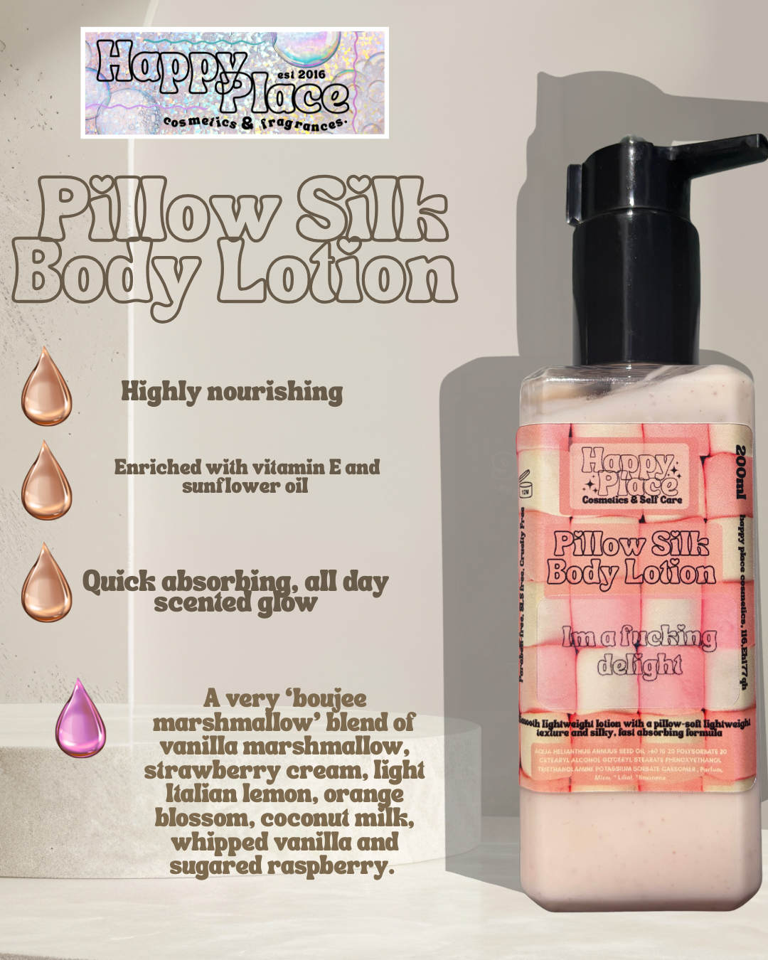 Pillow Silk Body Lotion - ‘I’m a fucking delight