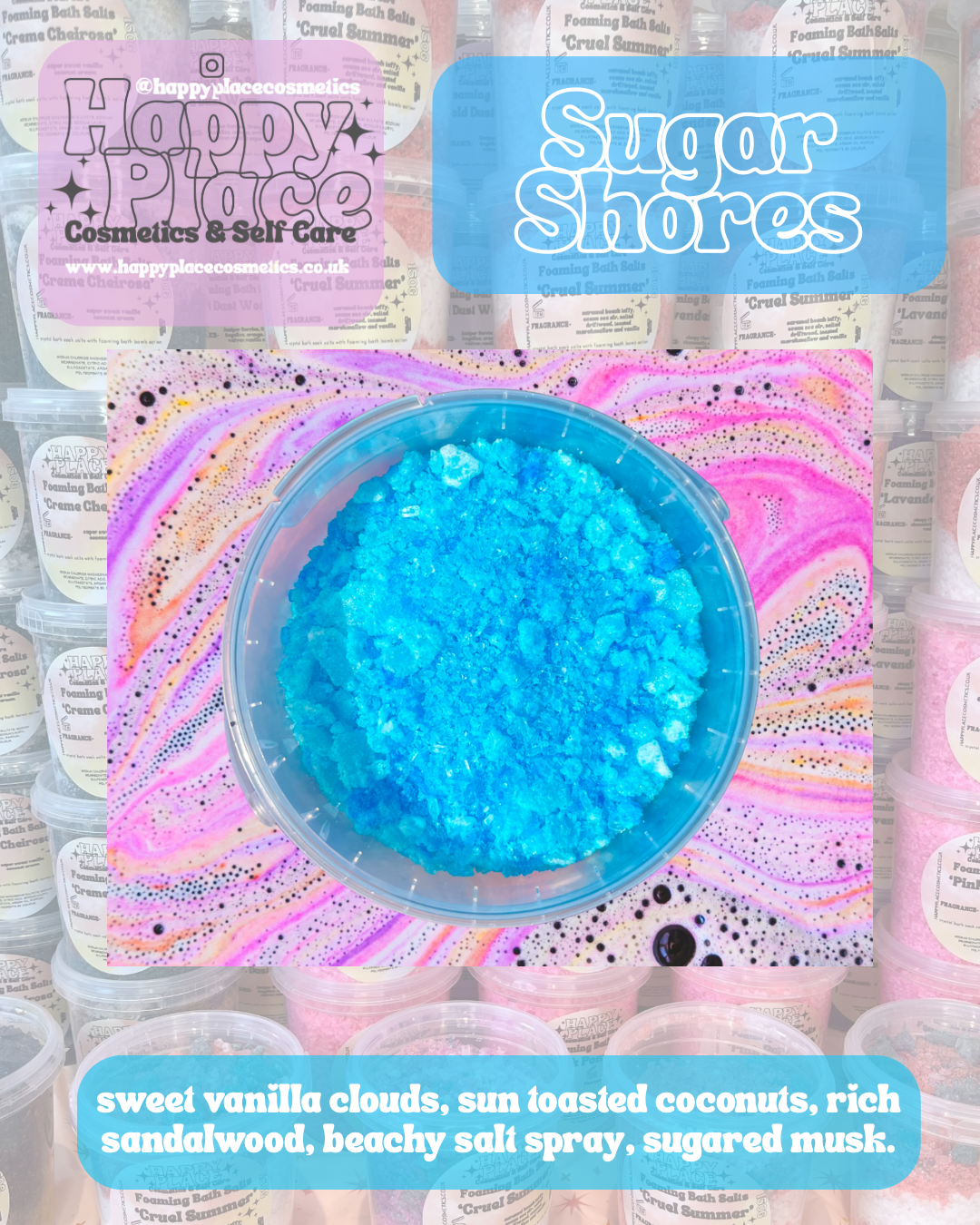 Sugar Shores Foaming Crystal Bath Salts
