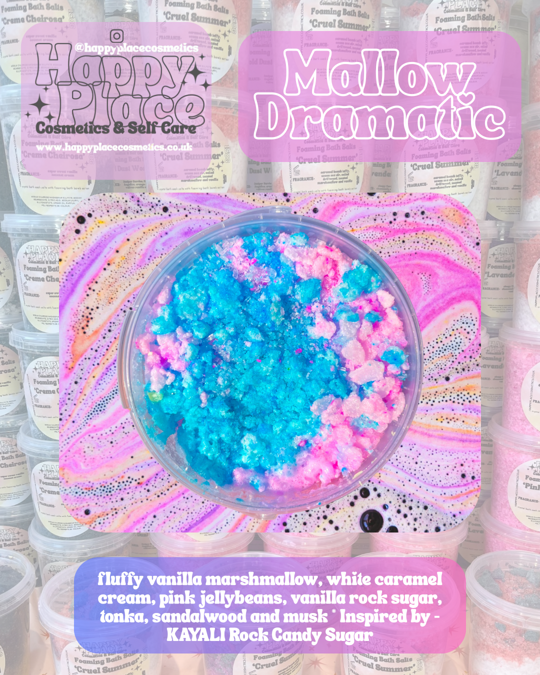 Mallow Dramatic Foaming Crystal Bath Salts