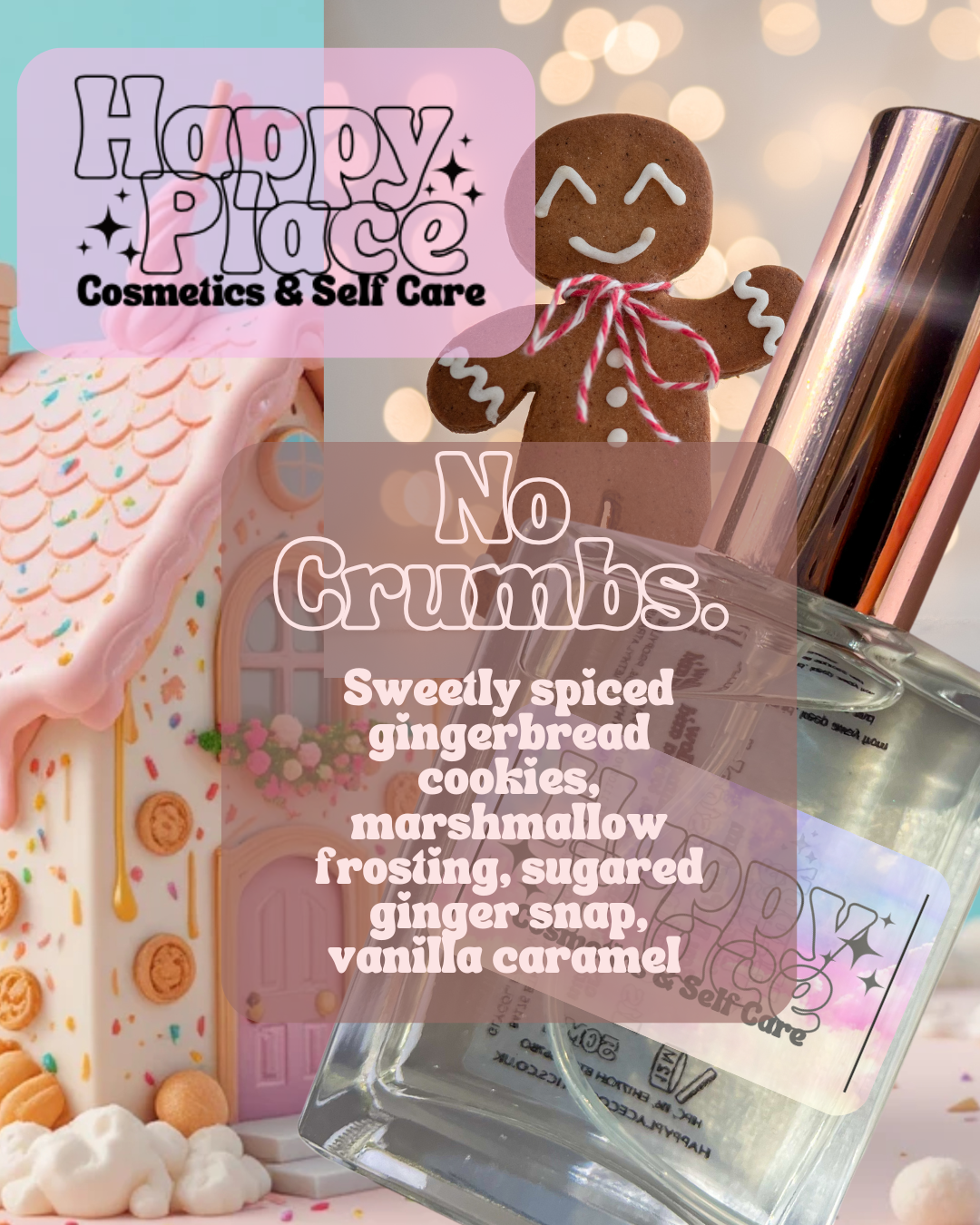 ‘No Crumbs.’ Happy Place Fragrance- Eau De Parfum Travel Size