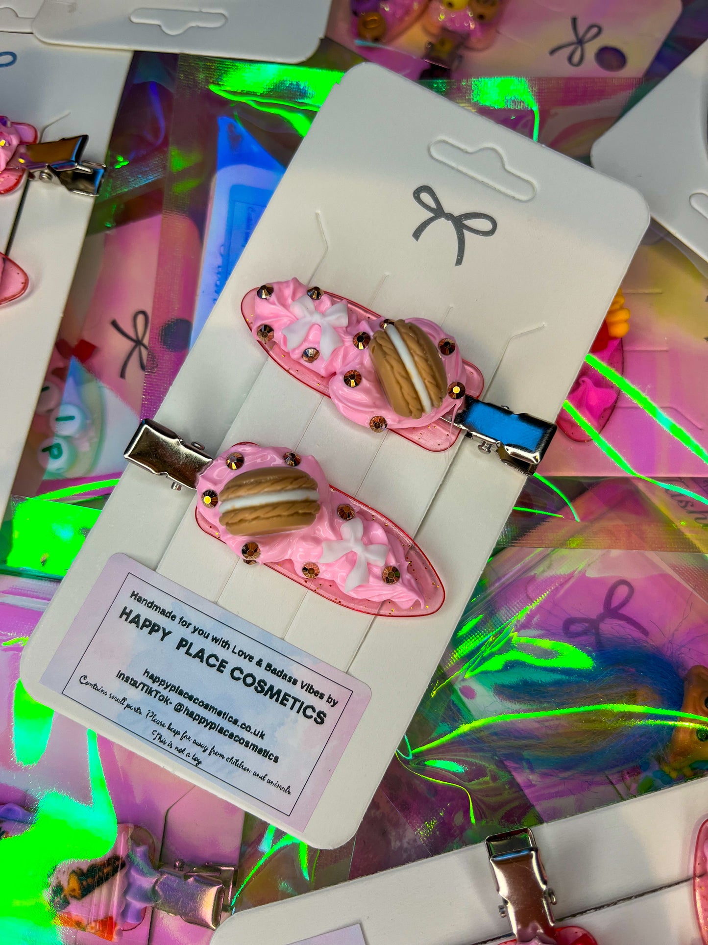 GRWM Handmade Hair Clips - Caramel Macaron