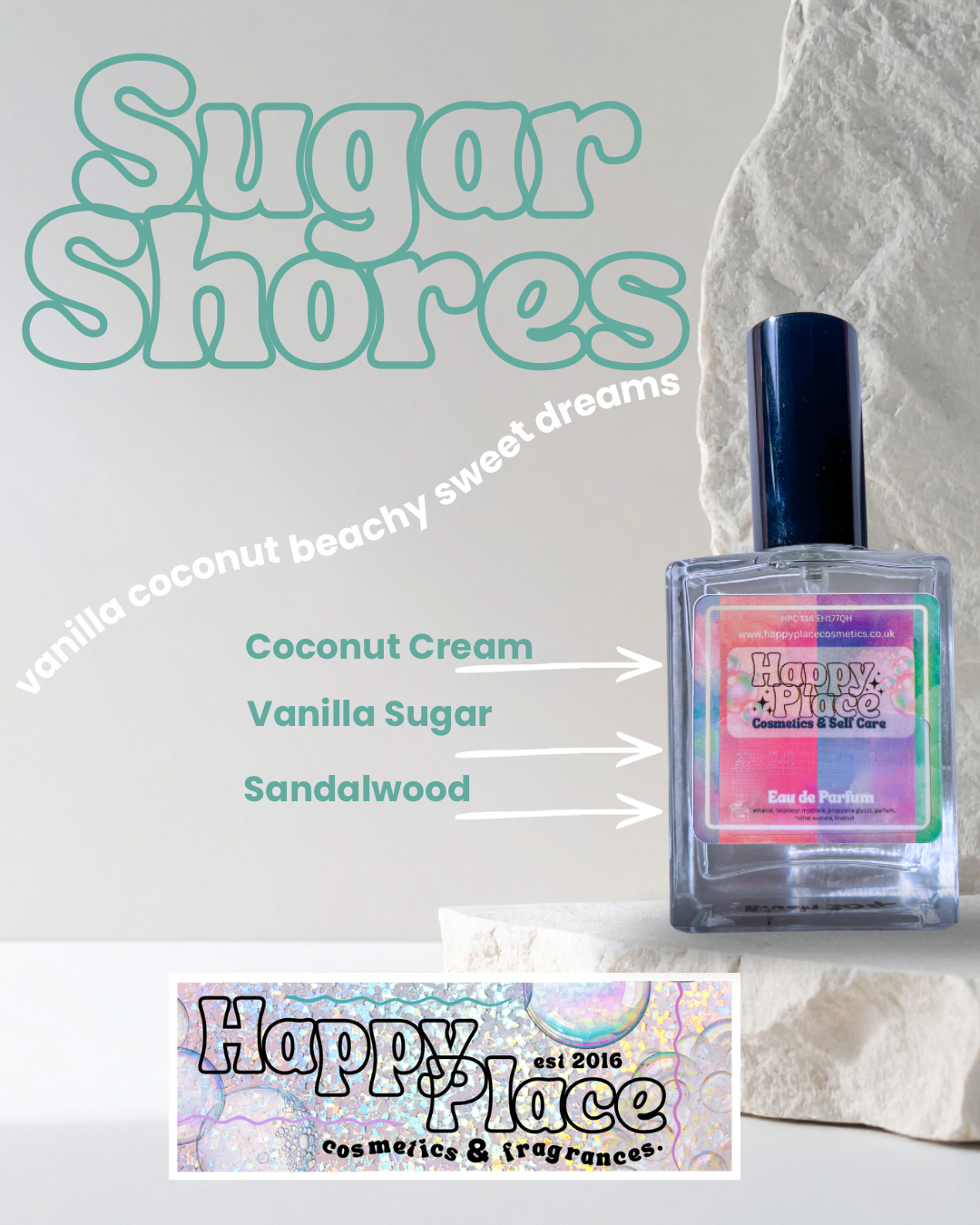 Sugar Shores- Happy Place Fragrance- Eau De Parfum