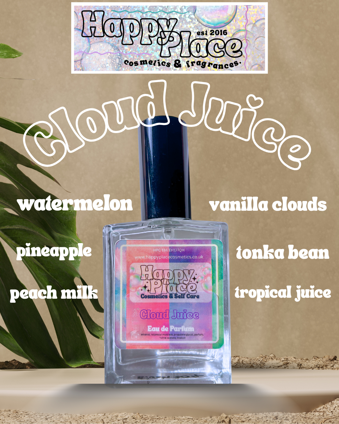 ‘Cloud Juice’ Happy Place Fragrance- Eau De Parfum