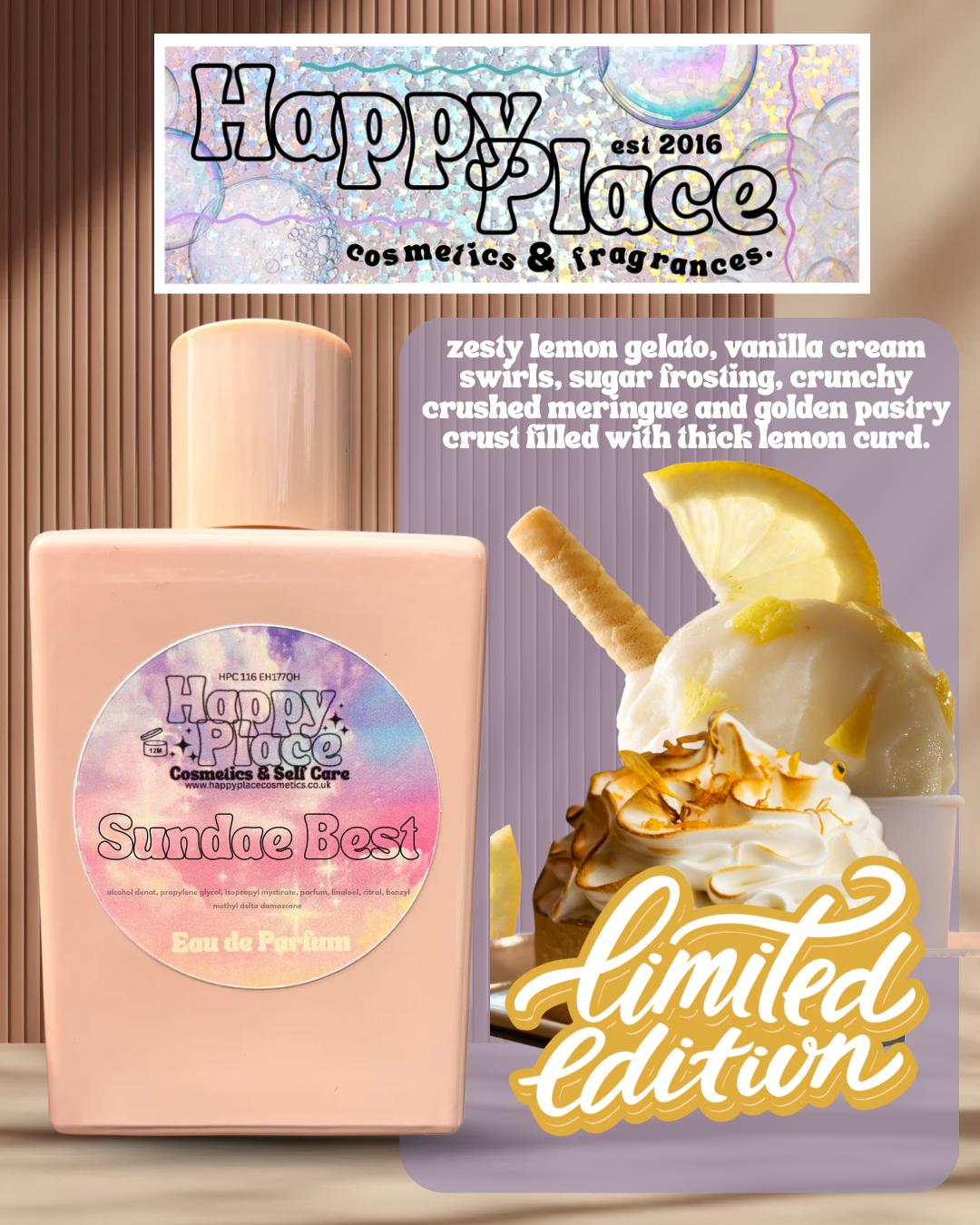 ‘Sundae Best’ Happy Place Fragrance- Eau De Parfum 100ml