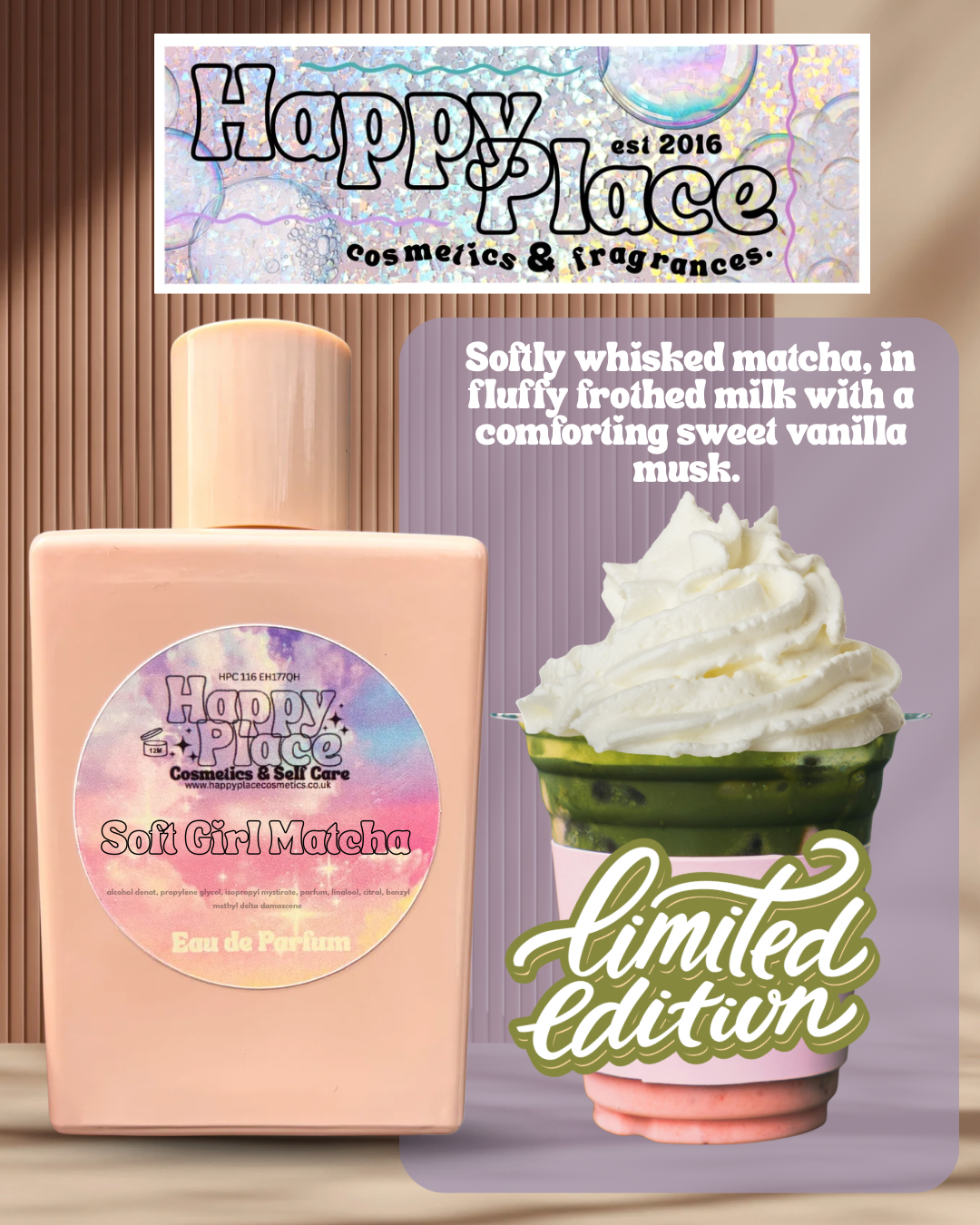 100ml Soft Girl Matcha -Happy Place Fragrance- Eau De Parfum