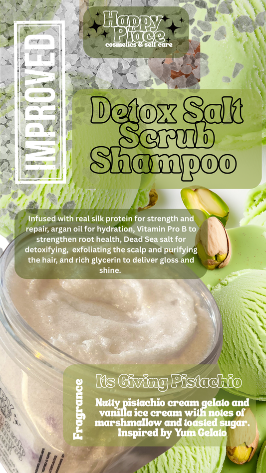 Detox Scalp & Hair Scrub Shampoo- it’s giving Pistachio