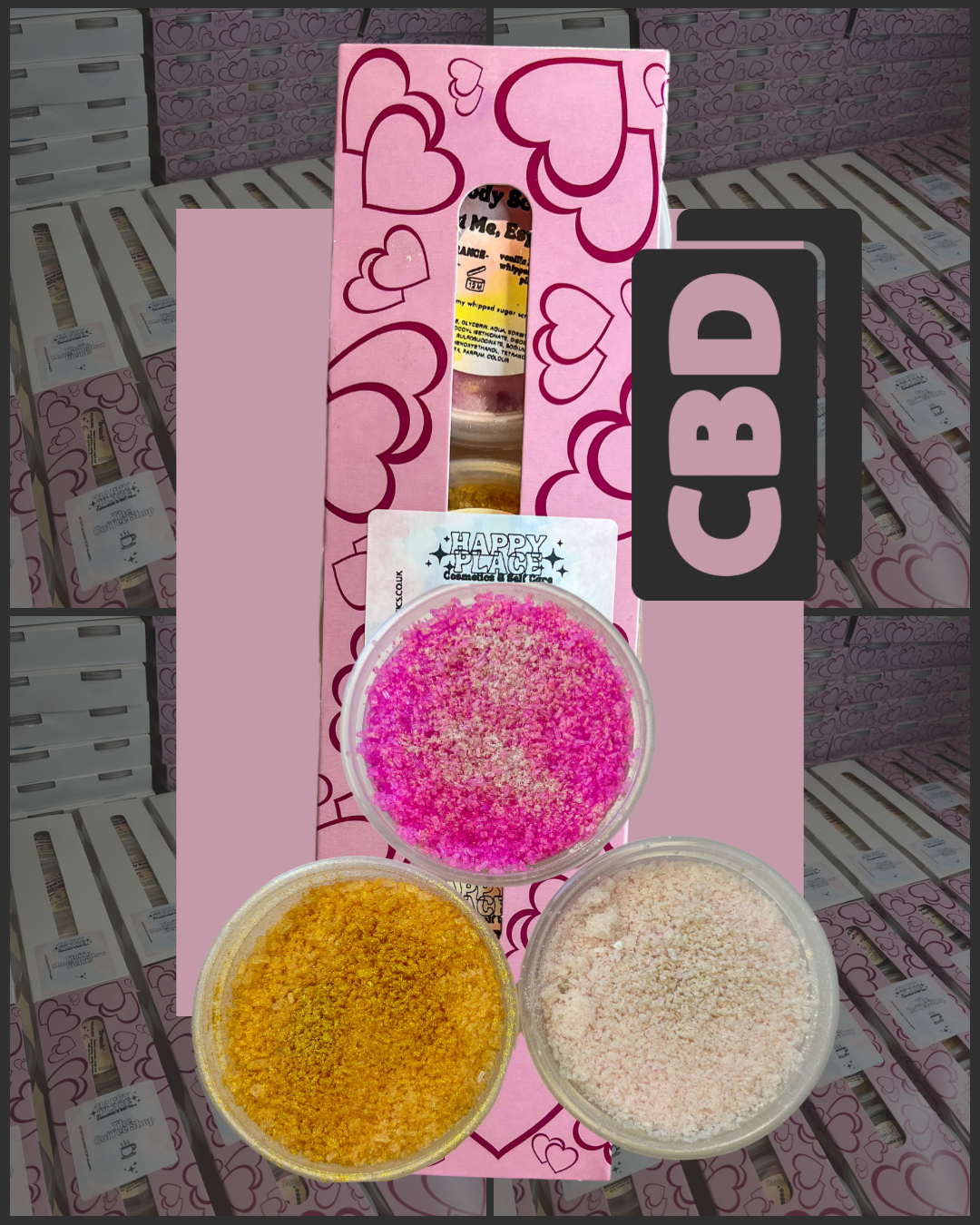 CBD Infused Foaming Crystal Bath Soak Salts Trio