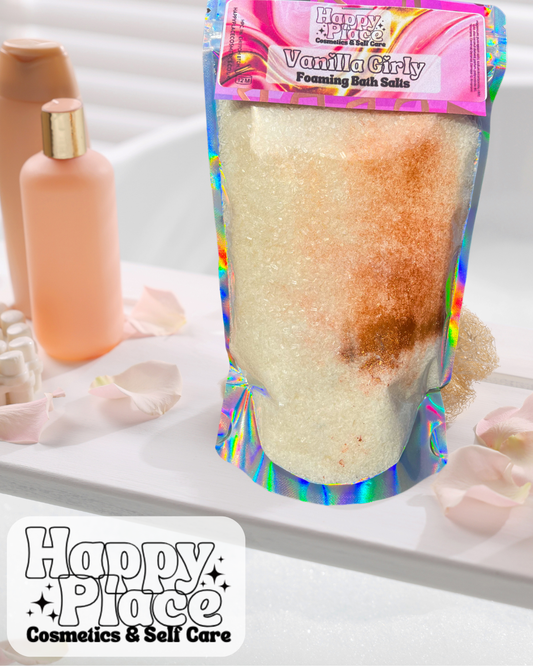 Vanilla Girly- Foaming Crystal Bath Salts 400g